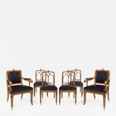 A set of six Gothic oak dining chairs - 1325663