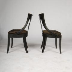 A set of six slip seat gondola chairs with decorated paint French circa 1810 - 1832747