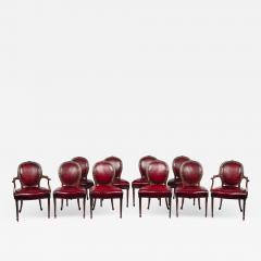 A set of ten Victorian mahogany dining chairs in the style of Hepplewhite - 3841561