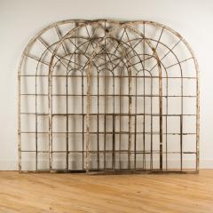 A set of three French arched top wrought iron windows circa 1880 - 1661131