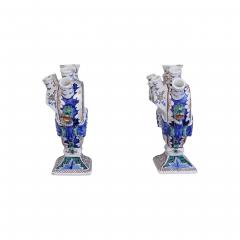 A set of two Dutch Delft tulipieres tulip vases - 4569231