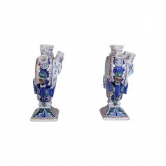 A set of two Dutch Delft tulipieres tulip vases - 4569232