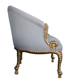 A shapely French Napoleon III style gilt wood bergere - 2422627