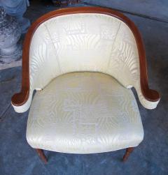 A shapely pair of English regency inspired mahogany salon chairs - 732824