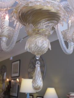 A shimmering Venetian aventurine glass 6 light chandelier - 1060194