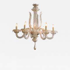 A shimmering Venetian aventurine glass 6 light chandelier - 1060237