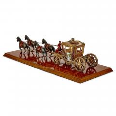 A silver gilt and enamel Austro Hungarian horse drawn carriage model - 2696389