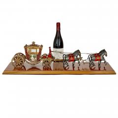 A silver gilt and enamel Austro Hungarian horse drawn carriage model - 2696399