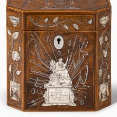 A silver inlaid caddy commemorating the death of Admiral Lord Nelson - 2134398