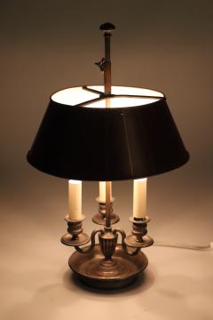 A silver plated bouillotte lamp with tole shade nineteenth century - 2202930