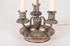 A silver plated bouillotte lamp with tole shade nineteenth century - 2202932