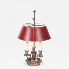 A silver plated bouillotte lamp with tole shade nineteenth century - 2203581