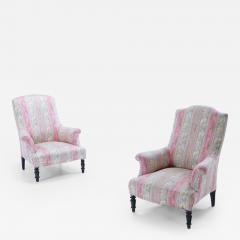 A similiar pair of French Napoleon III library chairs circa 1860  - 3409743