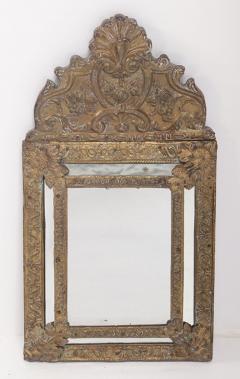 A small Dutch style brass repouse mirror circa 1890  - 3404103