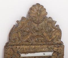 A small Dutch style brass repouse mirror circa 1890  - 3404104
