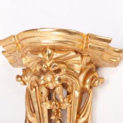 A small French gilt and carved wood wall mounted shelf circa 1880  - 3448228