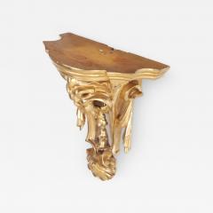 A small French gilt and carved wood wall mounted shelf circa 1880  - 3448344