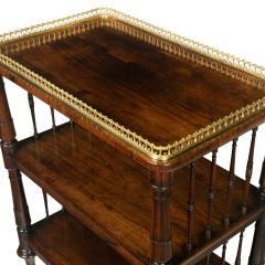 A small late Regency free standing rosewood open bookcase attributed to Gillows - 2840596