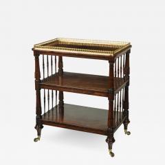 A small late Regency free standing rosewood open bookcase attributed to Gillows - 2841292