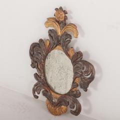 A small pair of Italian silver giltwood mirrors C 1900  - 3713188