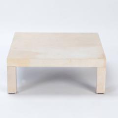 A square parchment end or coffee table contemporary - 3021784