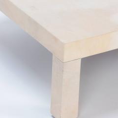 A square parchment end or coffee table contemporary - 3021785