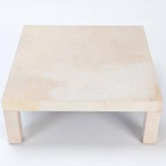 A square parchment end or coffee table contemporary - 3021786