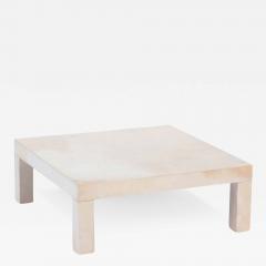 A square parchment end or coffee table contemporary - 3022945