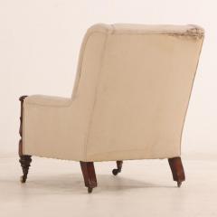 A substantial English Regency carved mahogany library chair C 1830  - 4008440