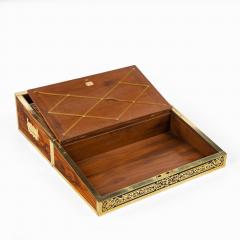 A superb William IV brass inlaid kingwood writing box by Edwards - 1707012