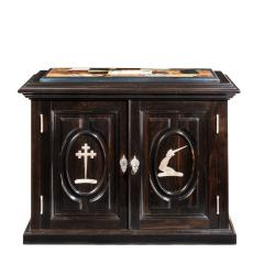 A superb early Victorian ebony collector s cabinet - 984452