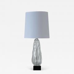 A tall swirl glass table lamp on chrome base - 2261007