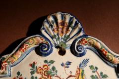 A very decorative original Dutch Delft polychrome Chinoisserie plaque - 3274647