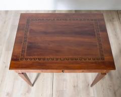 A very elegant walnut table desk with a central drawer - 4146692
