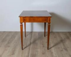 A very elegant walnut table desk with a central drawer - 4146693
