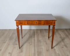 A very elegant walnut table desk with a central drawer - 4146697