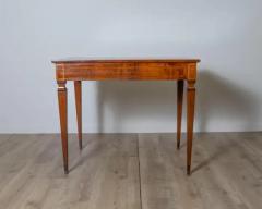 A very elegant walnut table desk with a central drawer - 4146754