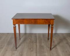 A very elegant walnut table desk with a central drawer - 4146758