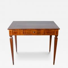A very elegant walnut table desk with a central drawer - 4148594