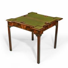 A very fine pair of George III mahogany concertina action card tables - 1606969