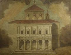 A very rare view of the fa ade of the Pontificio Santuario della Scala Santa - 4521420