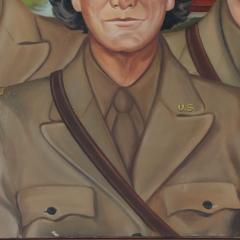 A vintage framed womens WAC army painting circa 1950  - 3139912
