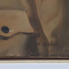 A vintage framed womens WAC army painting circa 1950  - 3139913
