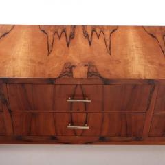 A walnut six drawer dresser circa 1960 with exotic wood grain  - 3499195