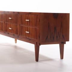 A walnut six drawer dresser circa 1960 with exotic wood grain  - 3499196