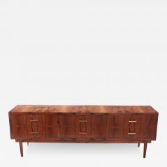 A walnut six drawer dresser circa 1960 with exotic wood grain  - 3504343