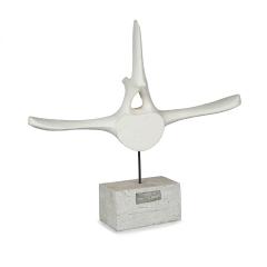 A white painted driftwood whale vertebra by Martin Scorey - 3923247