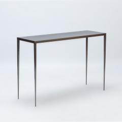 A wrought iron console with bronze wash top Contemporary  - 2931709