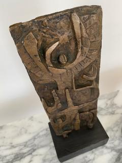 ABSTRACT FIGURATIVE BRONZE SCULPTURE ON BLACK WOOD MOUNT C 1970 - 1923232