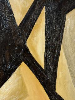 ABSTRACT MODERN PAINTING ON BOARD SIGNED WALTERS - 4649191
